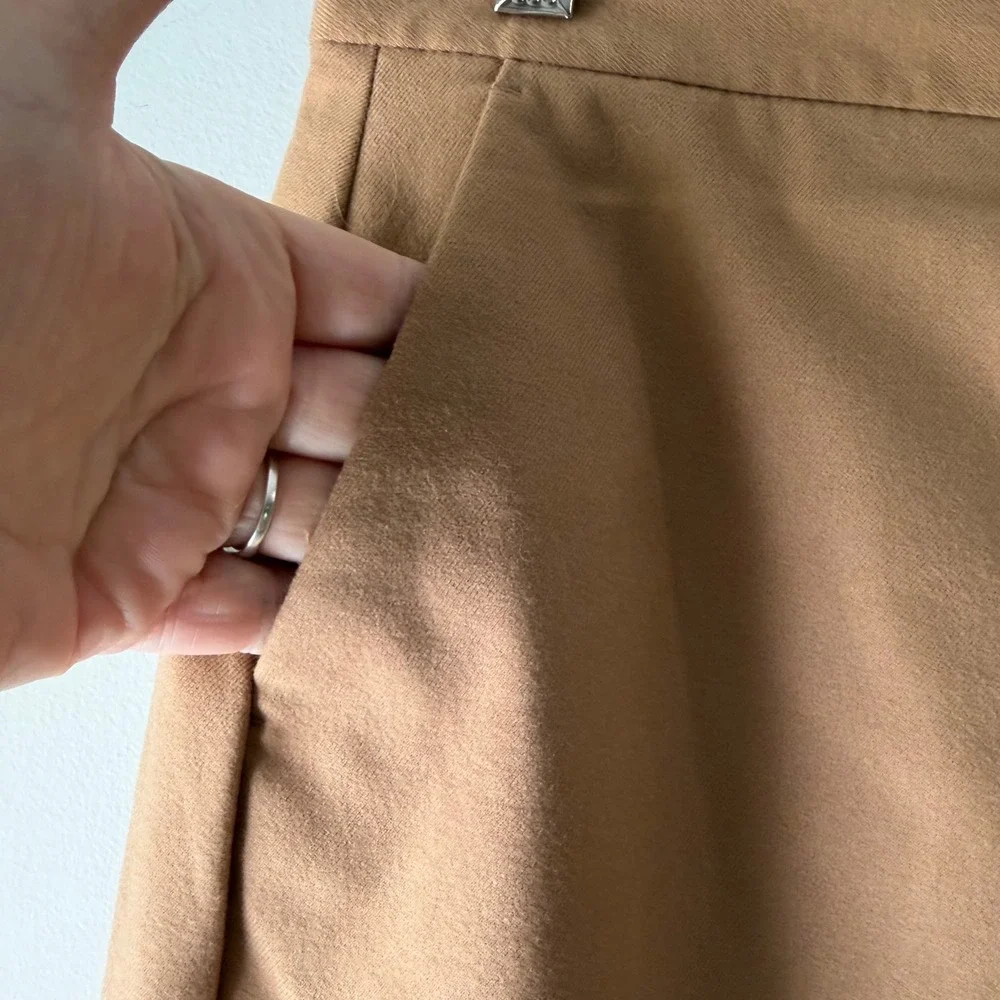 Banana Republic Faux Wrap‎ Pencil Skirt Womens 4 Camel Brown NWT Professional